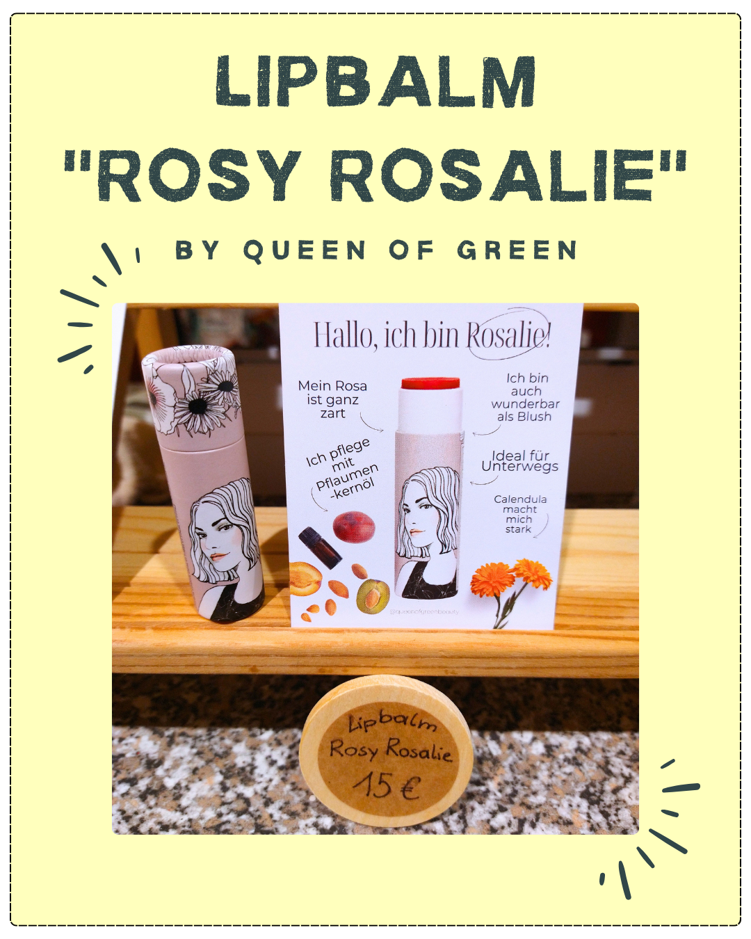 Lipbalm Rosy Roslie ´by Queen of Green
