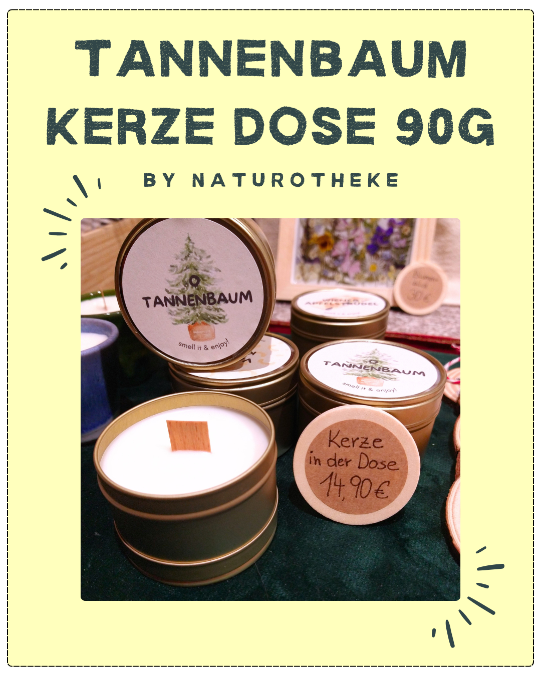 Tannenbaum Kerze Dose 90g by NaturoTheke